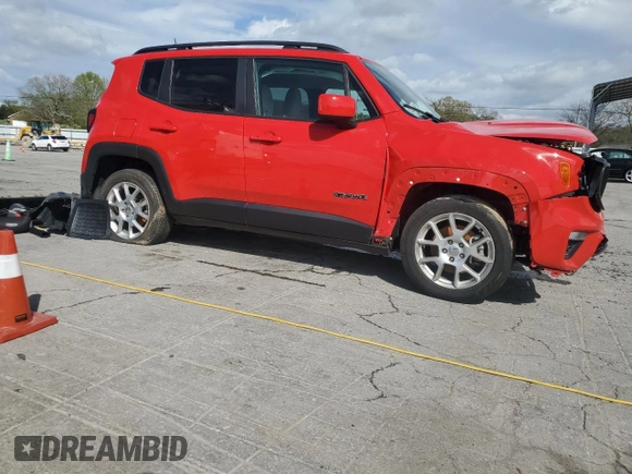 2021 Jeep Renegade Latitude z VIN ZACNJCBB7MPM58036, wystawiony jako Copart lot #56542815 z przebiegiem Nie podano mil oraz Szkoda całkowita • Salvage title. Historia ofert i sprzedaży dostępna na DreamBid. Obrazek 4.