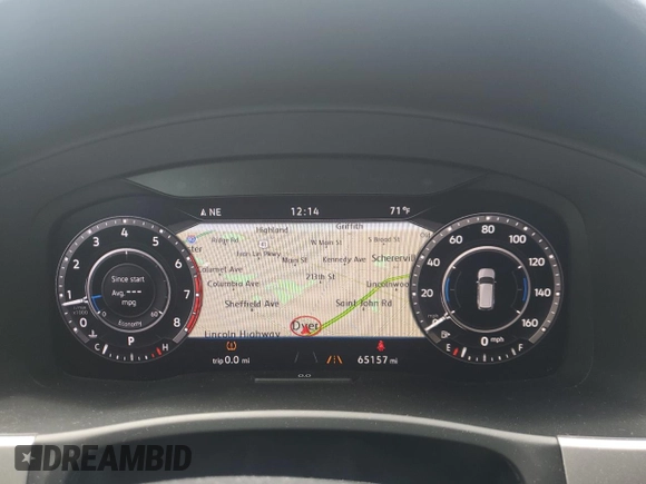 2019 Volkswagen Atlas SEL with VIN 1V2MR2CA0KC526622, listed as a Copart auction lot 58791515 with 65,157 mi miles and Salvage title. Bid and sale history available at DreamBid. Image 9.