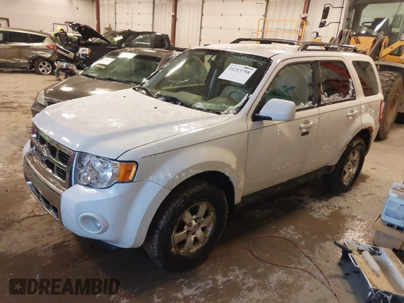 2011 Ford Escape Limited with VIN 1FMCU9E71BKC22769, listed as a IAAI auction lot 41213798 with 302,602 mi miles and . Bid and sale history available at DreamBid. Image 2.
