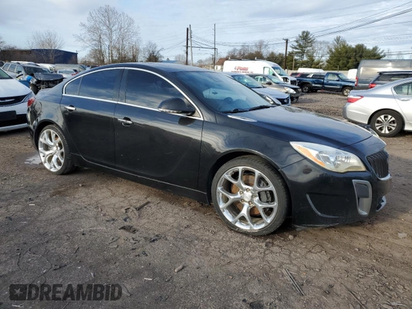 2014 Buick Regal GS with VIN 2G4GU5GX3E9243894, listed as a Copart auction lot 84504604 with 210,623 mi miles and Salvage Title. Bid and sale history available at DreamBid. Image 4.