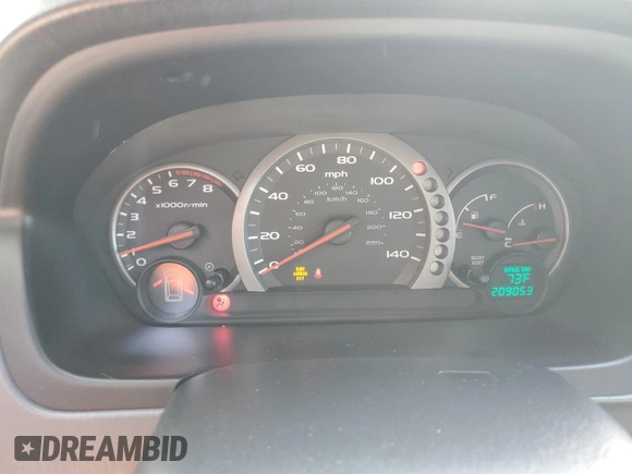 2005 Honda Pilot EX with VIN 5FNYF18445B052433, listed as a Copart auction lot 53130275 with 209,053 mi miles and Salvage Title. Bid and sale history available at carsss.com. Image 9.