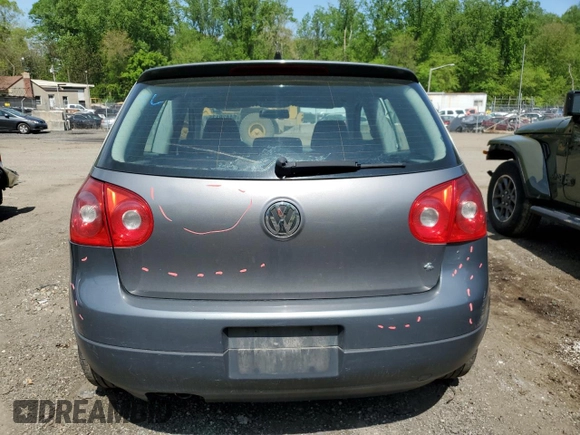 2008 Volkswagen Rabbit S with VIN WVWBA71K18W242609, listed as a Copart auction lot 54439135 with 206,083 mi miles and Salvage title. Bid and sale history available at DreamBid. Image 6.