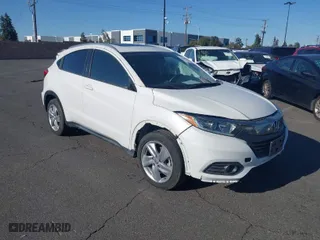 2019 Honda HR-V EX-L with VIN 3CZRU6H74KM707757, listed as a IAAI auction lot 41561296 with 109,772 mi miles. Bid and sale history available at carsss.com. Image 1.