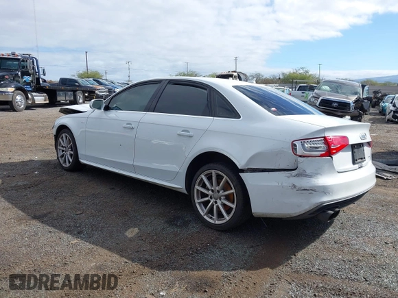 2014 Audi A4 Premium Plus with VIN WAUFFAFL5EN003791, listed as a IAAI auction lot 41481960 with 95,208 mi miles. Bid and sale history available at carsss.com. Image 3.