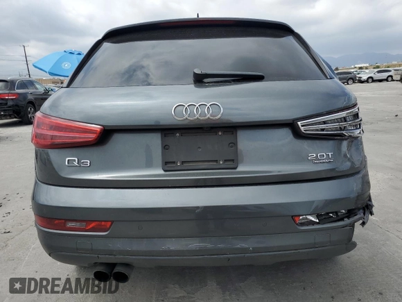 2018 Audi Q3 Premium with VIN WA1ECCFS8JR002738, listed as a Copart auction lot 53276095 with 171,912 mi miles and Salvage title. Bid and sale history available at DreamBid. Image 6.
