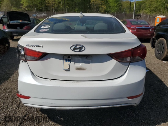 2015 Hyundai Elantra SE with VIN 5NPDH4AE7FH555616, listed as a Copart auction lot 53626195 with 162,927 mi miles and Salvage Title. Bid and sale history available at DreamBid. Image 6.