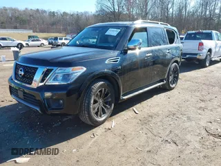 2019 Nissan Armada Platinum with VIN JN8AY2NF9K9351191, listed as a IAAI auction lot 41440180 with 62,721 mi miles and . Bid and sale history available at DreamBid. Image 2.