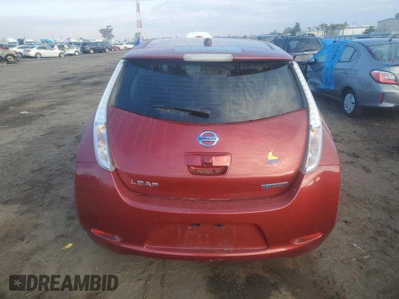2015 Nissan LEAF SV with VIN 1N4AZ0CP3FC325967, listed as a Copart auction lot 70502122 with 30,502 mi miles. Bid and sale history available at carsss.com. Image 6.