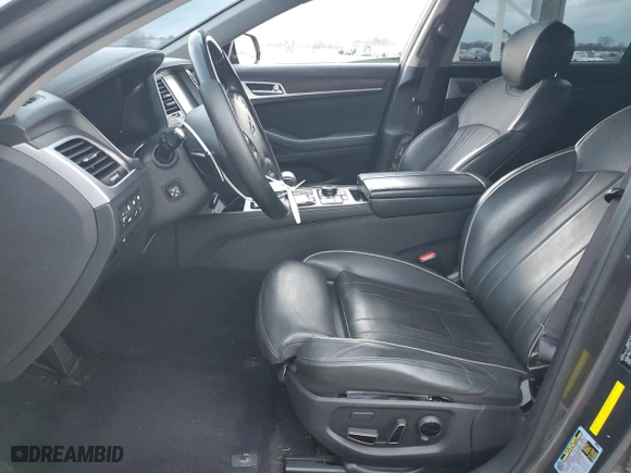 2018 Genesis G80 3.8L with VIN KMHGN4JE3JU242708, listed as a Copart auction lot 79191644 with 89,253 mi miles and Salvage Title. Bid and sale history available at carsss.com. Image 7.