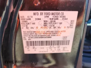 2011 Ford Escape Limited with VIN 1FMCU0EG5BKA03860, listed as a Copart auction lot 65348055 with 219,784 mi miles and Clean title. Bid and sale history available at DreamBid. Image 13.