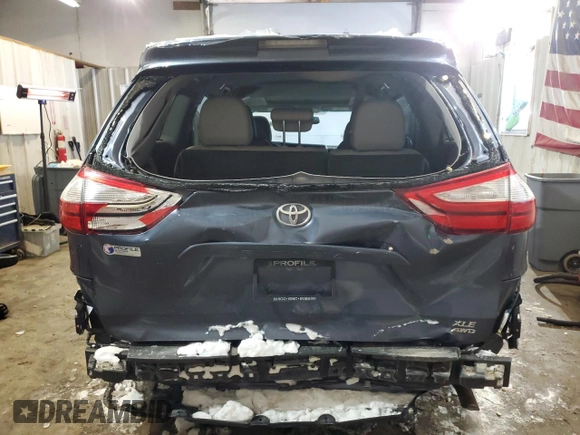 2016 Toyota Sienna Ltd with VIN 5TDDK3DC0GS142468, listed as a Copart auction lot 44816915 with 117,939 mi miles and Salvage Title. Bid and sale history available at carsss.com. Image 6.