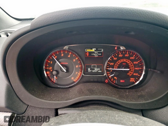 2016 Subaru WRX Premium with VIN JF1VA1E62G9822235, listed as a Copart auction lot 51853685 with 71,207 mi miles and Salvage Title. Bid and sale history available at carsss.com. Image 9.