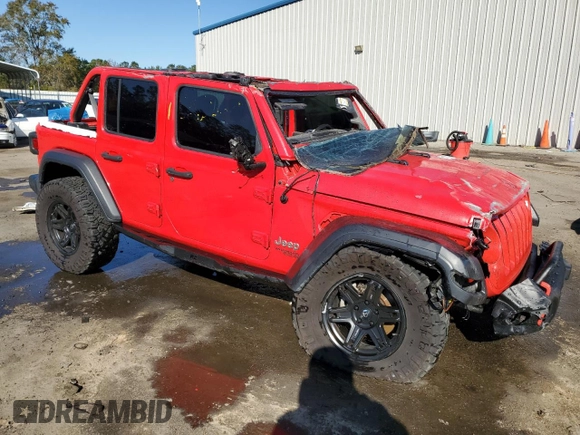 2021 Jeep Wrangler Unlimited Sport S with VIN 1C4HJXDN7MW544741, listed as a Copart auction lot 81781204 with 78,481 mi miles and Non repairable. Bid and sale history available at DreamBid. Image 4.
