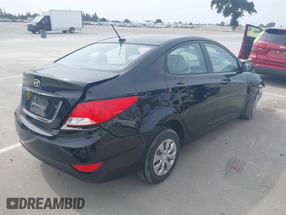 2016 Hyundai Accent SE with VIN KMHCT4AE0GU037599, listed as a IAAI auction lot 42114183 with 132,020 mi miles and . Bid and sale history available at DreamBid. Image 4.