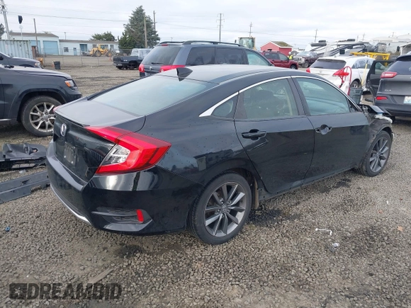 2019 Honda Civic Sedan EX with VIN JHMFC1F38KX012348, listed as a IAAI auction lot 41450738 with 105,551 mi miles. Bid and sale history available at carsss.com. Image 4.