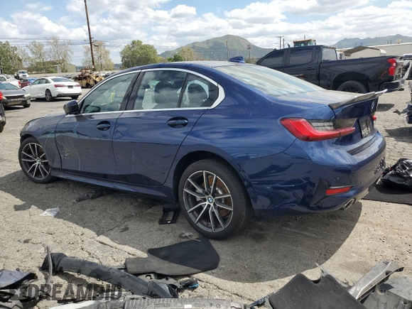 2020 BMW 3 Series 330i with VIN WBA5R1C08LFH41897, listed as a Copart auction lot 50094785 with 55,930 mi miles and Salvage Title. Bid and sale history available at carsss.com. Image 2.
