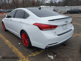 2015 Hyundai Genesis 5.0L with VIN KMHGN4JF9FU030122, listed as a IAAI auction lot 41166461 with 120,230 mi miles. Bid and sale history available at carsss.com. Image 3.