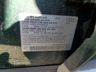 2020 Audi Q5 Premium with VIN WA1ANAFY4L2089986, listed as a Copart auction lot 60577382 with 30,040 mi miles. Bid and sale history available at carsss.com. Image 10.