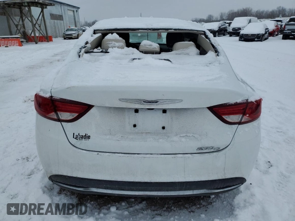 2016 Chrysler 200 C with VIN 1C3CCCCB2GN146582, listed as a Copart auction lot 88110485 with 95,740 mi miles and Clean Title. Bid and sale history available at carsss.com. Image 6.