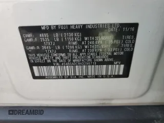 2017 Subaru Outback Premium with VIN 4S4BSADC9H3296719, listed as a Copart auction lot 43928314 with 112,260 mi miles and Salvage title. Bid and sale history available at DreamBid. Image 13.