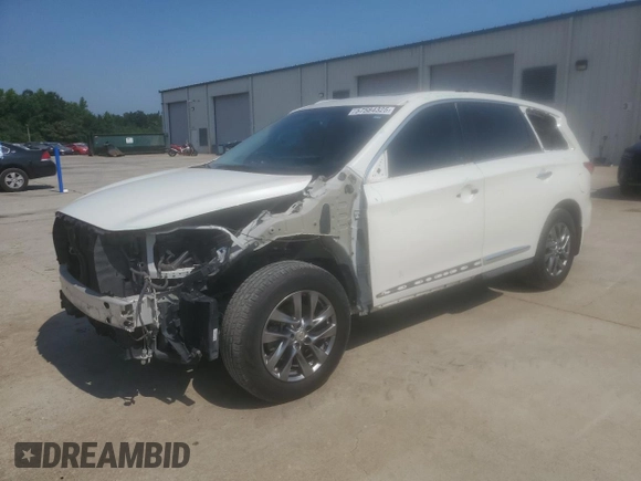2015 Infiniti QX60 with VIN 5N1AL0MM7FC542689, listed as a Copart auction lot 57584325 with 121,462 mi miles and Salvage title. Bid and sale history available at DreamBid. Image 1.