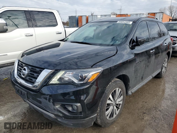 2017 Nissan Pathfinder SV with VIN 5N1DR2MM0HC666345, listed as a Copart auction lot 89054365 with 169,517 mi miles and Salvage title. Bid and sale history available at DreamBid. Image 1.