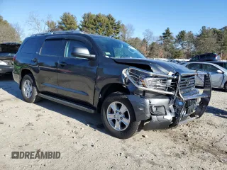 2018 Toyota Sequoia SR5 with VIN 5TDBY5G14JS162726, listed as a Copart auction lot 88815355 with 99,288 mi miles and Salvage Title. Bid and sale history available at carsss.com. Image 4.