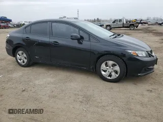 2013 Honda Civic LX with VIN 2HGFB2F52DH036262, listed as a Copart auction lot 46416555 with 285,113 mi miles and Clean Title. Bid and sale history available at DreamBid. Image 4.