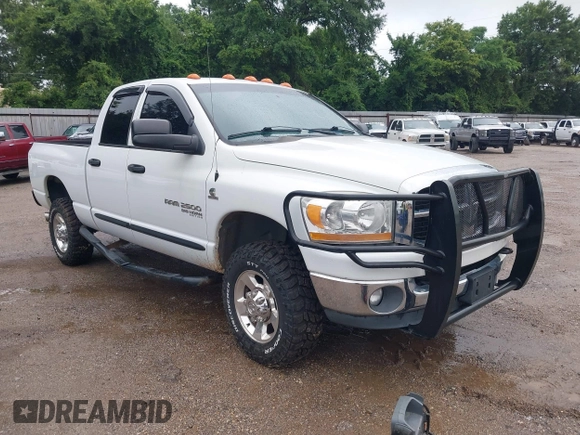 2006 Dodge 2500 SLT z VIN 3D7KS28C36G230672, wystawiony jako IAAI lot #42396365 z przebiegiem 190 519 mil mil oraz . Historia ofert i sprzedaży dostępna na DreamBid. Obrazek 1.