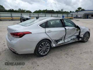 2017 Genesis G80 3.8L with VIN KMHGN4JE4HU195568, listed as a Copart auction lot 73215344 with 46,976 mi miles and Non Repairable. Bid and sale history available at carsss.com. Image 3.