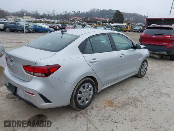 2021 Kia Rio LX with VIN 3KPA24AD9ME397339, listed as a IAAI auction lot 41591282 with 36,706 mi miles. Bid and sale history available at carsss.com. Image 4.