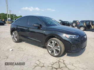2023 Audi Q5 Sportback S line Premium Plus with VIN WA15AAFY3P2011105, listed as a Copart auction lot 58614205 with 37,714 mi miles and Salvage title. Bid and sale history available at DreamBid. Image 4.