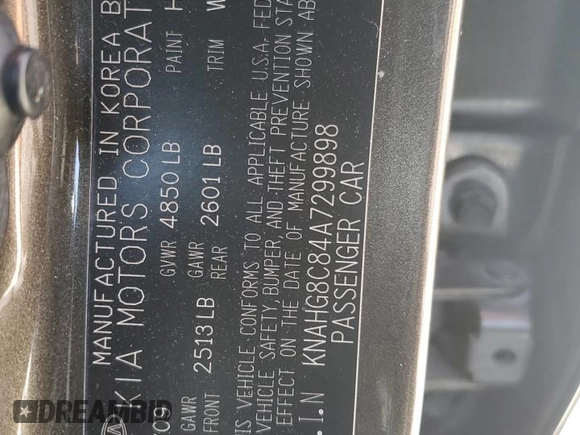 2010 Kia Rondo LX with VIN KNAHG8C84A7299898, listed as a Copart auction lot 53477175 with 127,990 mi miles and Salvage Title. Bid and sale history available at carsss.com. Image 15.