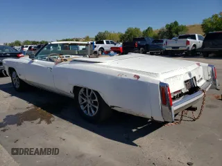 1976 Cadillac Eldorado z VIN 6L67S4Q405945, wystawiony jako Copart lot #73257834 z przebiegiem 98 761 mil mil oraz Nie do naprawy • Non repairable. Historia ofert i sprzedaży dostępna na DreamBid. Obrazek 2.