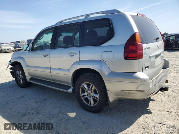 2004 Lexus GX 470 z VIN JTJBT20X840054996, wystawiony jako Copart lot #53924245 z przebiegiem 277 813 mil mil oraz Szkoda całkowita • Salvage title. Historia ofert i sprzedaży dostępna na DreamBid. Obrazek 2.