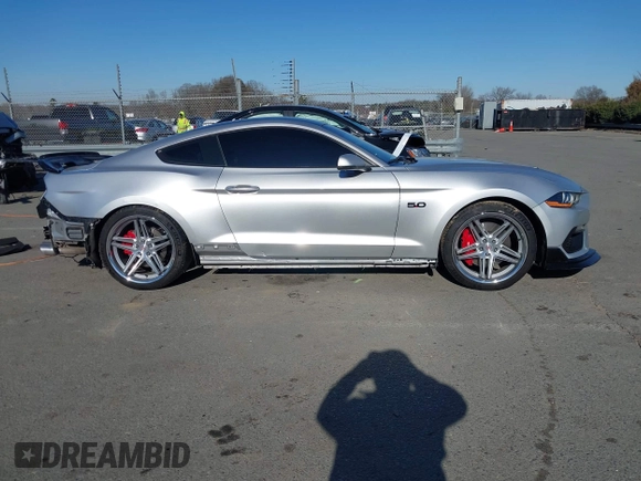 2018 Ford Mustang GT with VIN 1FA6P8CF4J5144438, listed as a IAAI auction lot 41338421 with 87,687 mi miles and . Bid and sale history available at carsss.com. Image 12.