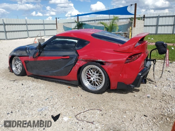 2021 Toyota GR Supra 3.0 with VIN WZ1DB0C0XMW042395, listed as a Copart auction lot 72258614 with 37,951 mi miles and Non Repairable. Bid and sale history available at carsss.com. Image 2.
