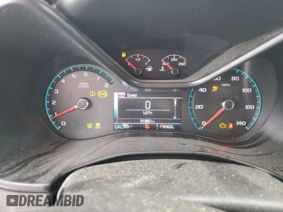 2017 Chevrolet Colorado 4WD LT with VIN 1GCHTCEN7H1205174, listed as a Copart auction lot 41335395 with 91,960 mi miles and Salvage title. Bid and sale history available at DreamBid. Image 9.