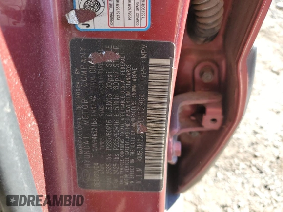 2005 Hyundai Tucson GLS with VIN KM8JN12D75U112964, listed as a Copart auction lot 75042354 with 77,827 mi miles and Salvage Title. Bid and sale history available at carsss.com. Image 13.