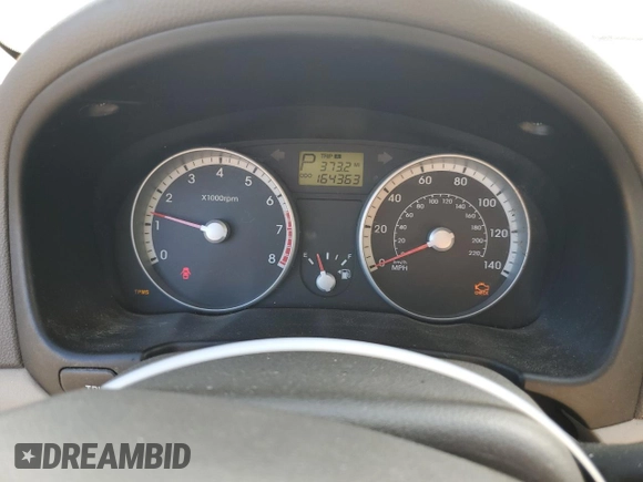 2009 Hyundai Accent Auto GLS with VIN KMHCN46C29U289987, listed as a Copart auction lot 55254085 with 164,363 mi miles and Salvage title. Bid and sale history available at DreamBid. Image 9.