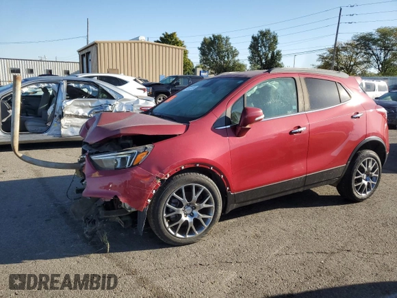 2018 Buick Encore Sport Touring with VIN KL4CJ1SB6JB542914, listed as a Copart auction lot 74553234 with Not Provided miles and Salvage Title. Bid and sale history available at DreamBid. Image 1.