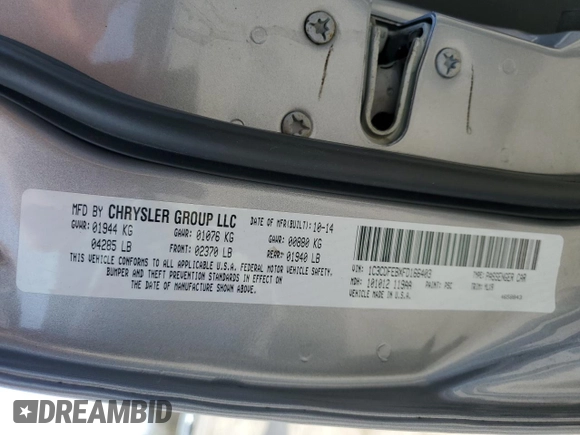 2015 Dodge Dart GT with VIN 1C3CDFEBXFD166403, listed as a Copart auction lot 53940105 with 130,242 mi miles and Clean Title. Bid and sale history available at DreamBid. Image 12.