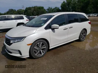 2024 Honda Odyssey Touring z VIN 5FNRL6H84RB024909, wystawiony jako Copart lot #56226255 z przebiegiem 11 094 mil mil oraz Szkoda całkowita • Salvage title. Historia ofert i sprzedaży dostępna na DreamBid. Obrazek 1.