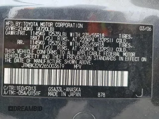2006 Toyota RAV4 Sport with VIN JTMBK32V265003619, listed as a Copart auction lot 82472714 with 169,087 mi miles and Clean Title. Bid and sale history available at carsss.com. Image 13.