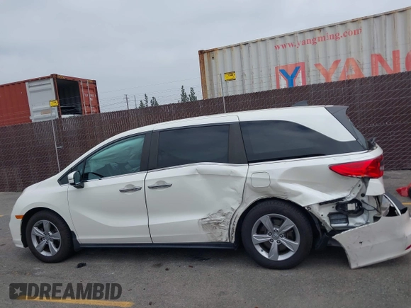2019 Honda Odyssey EX with VIN 5FNRL6H58KB089810, listed as a IAAI auction lot 42510301 with 38,615 mi miles and . Bid and sale history available at DreamBid. Image 14.