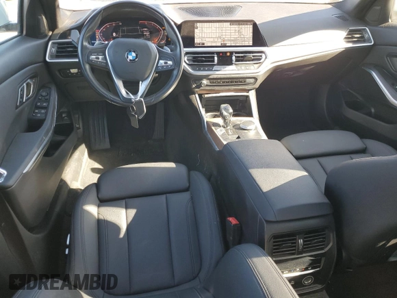 2019 BMW 3 Series 330i with VIN 3MW5R1J51K8B02795, listed as a Copart auction lot 88253725 with 47,945 mi miles and Salvage Title. Bid and sale history available at carsss.com. Image 8.