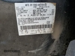 2013 Ford Explorer XLT with VIN 1FM5K7D80DGA07676, listed as a Copart auction lot 54418285 with 169,859 mi miles and Salvage Title. Bid and sale history available at DreamBid. Image 13.