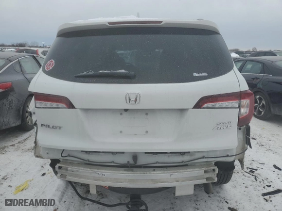 2022 Honda Pilot Sport with VIN 5FNYF6H32NB080221, listed as a Copart auction lot 45014465 with 18,475 mi miles and Salvage Title. Bid and sale history available at carsss.com. Image 6.