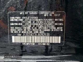 2018 Subaru Crosstrek Premium z VIN JF2GTACC8JH282538, wystawiony jako Copart lot #86929104 z przebiegiem 155 277 mil mil oraz Szkoda całkowita • Salvage title. Historia ofert i sprzedaży dostępna na DreamBid. Obrazek 13.