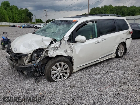2015 Toyota Sienna XLE with VIN 5TDYK3DC7FS585748, listed as a Copart auction lot 55459495 with Not provided miles and Salvage title. Bid and sale history available at DreamBid. Image 1.